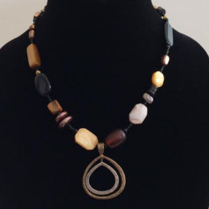 Sterling Silver Silpada Multi Stone Necklace